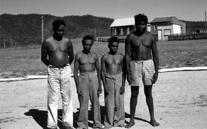 Australian pygmies bookended by Australian Aborigines. 